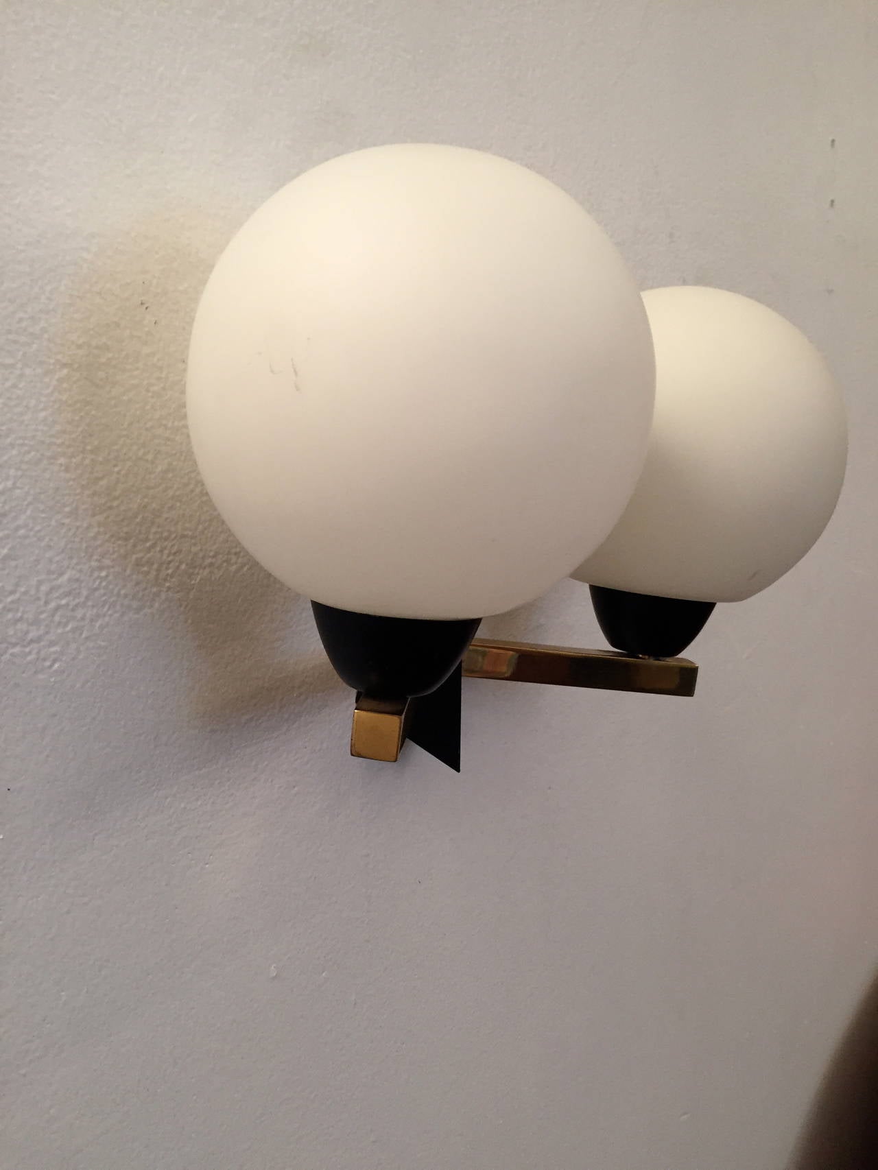 Pair of French 1950s Wall Lights 1