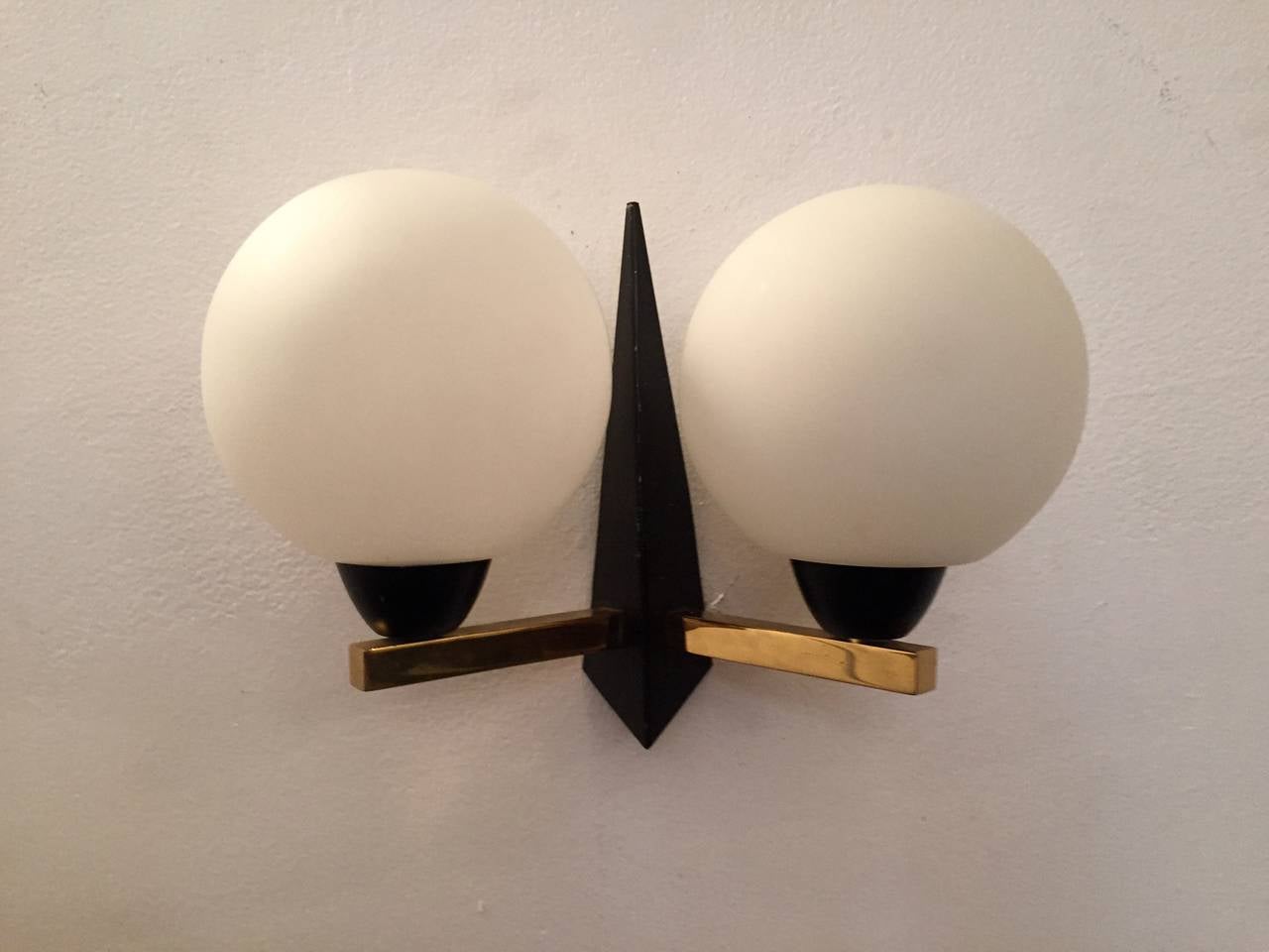 Pair of French 1950s Wall Lights 2