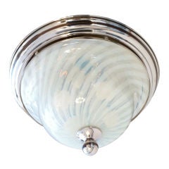 Seventies Murano Glass Flush Ceiling Light