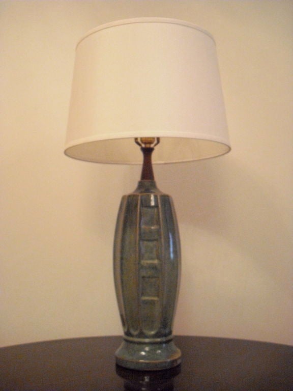 Mid-20th Century Pair of 1940s Ceramic Table Lamps