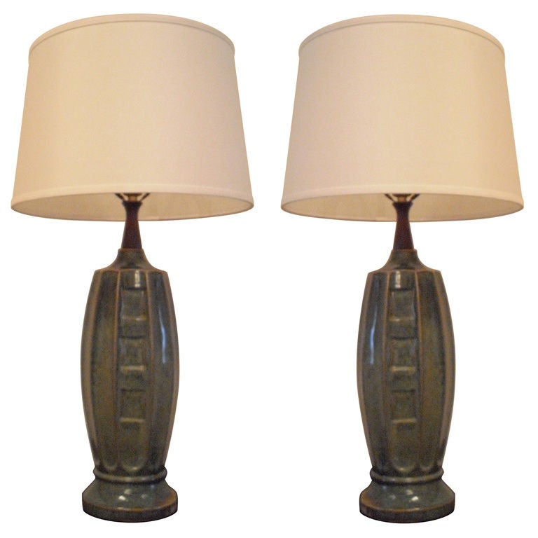 Pair of 1940s Ceramic Table Lamps