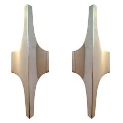 Pair of French Sixties Space Age Wall Lights