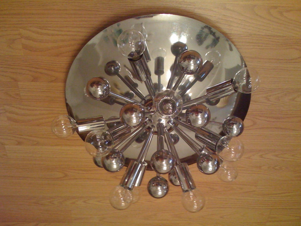 Sixites German Chrome  Flush Sputnik Light