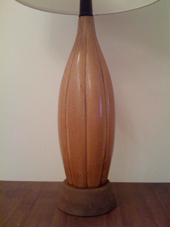 One Ceramic Gourd Table Lamp For Sale 4