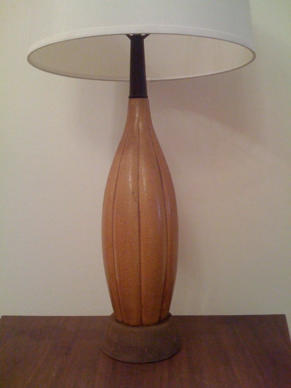 American One Ceramic Gourd Table Lamp For Sale