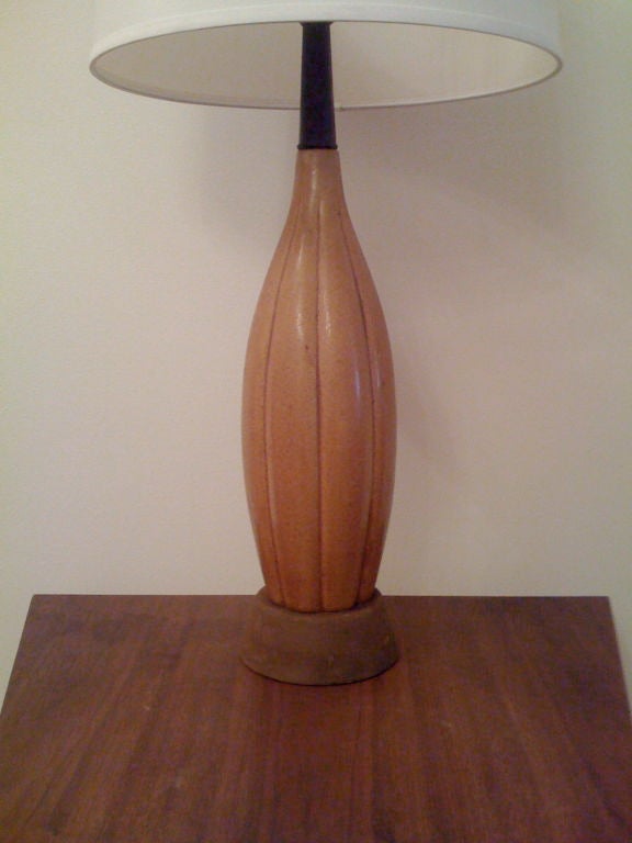 One Ceramic Gourd Table Lamp For Sale 1