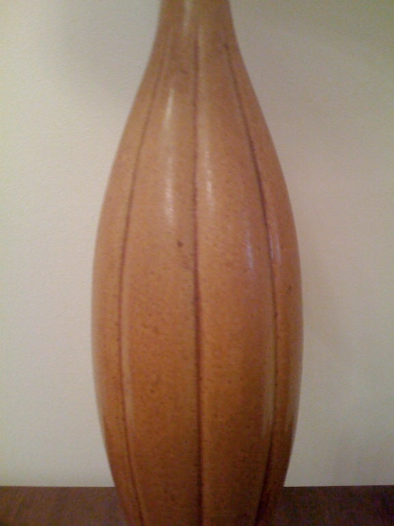 One Ceramic Gourd Table Lamp For Sale 2