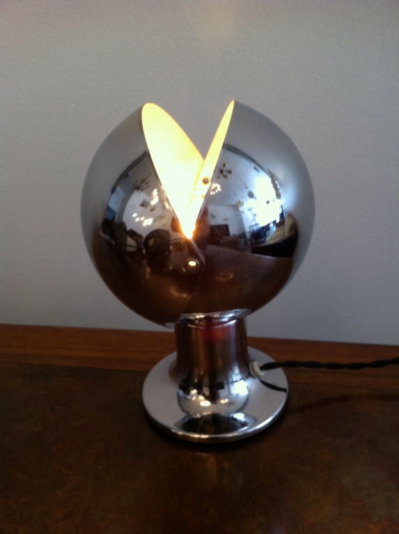 1960s Chrome Eclipse Lamp For Sale 1