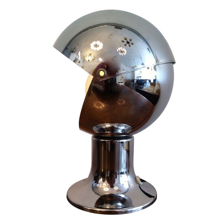 1960s Chrome Eclipse Lamp For Sale