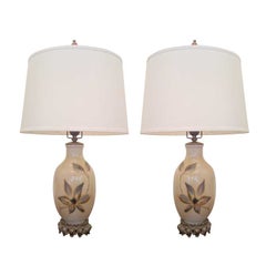 Lampade da tavolo in porcellana degli anni '40