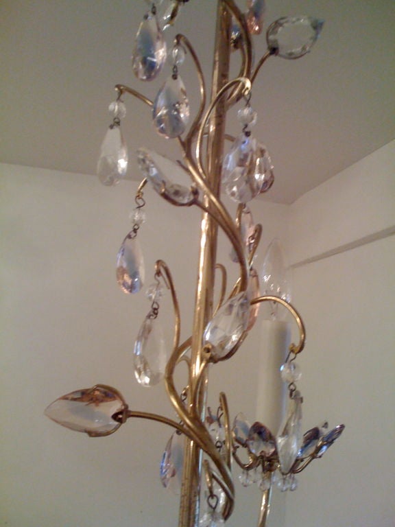 Jl Lobmeyr Colored Crystal Chandelier In Excellent Condition For Sale In New York, NY