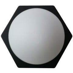 Pair of German Black and White Wall/Ceiling Lights