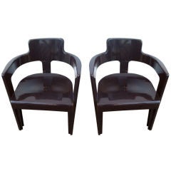 Pair of 1970's  PVC Italian Chairs