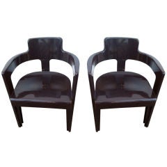 Pair of 1970
s  PVC Italian Chairs