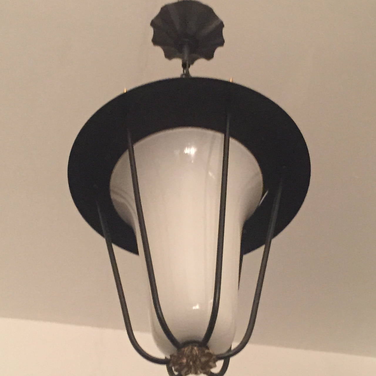 Mid-Century Modern French 1950s Pendant Lantern