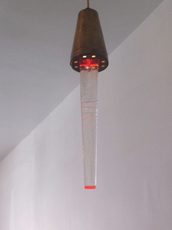 Danois Paire de pendentifs en verre RAAK des années 1960 en vente
