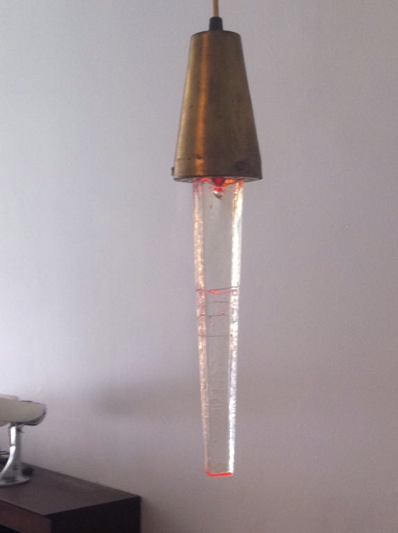 Paire de pendentifs en verre RAAK des années 1960 en vente 2