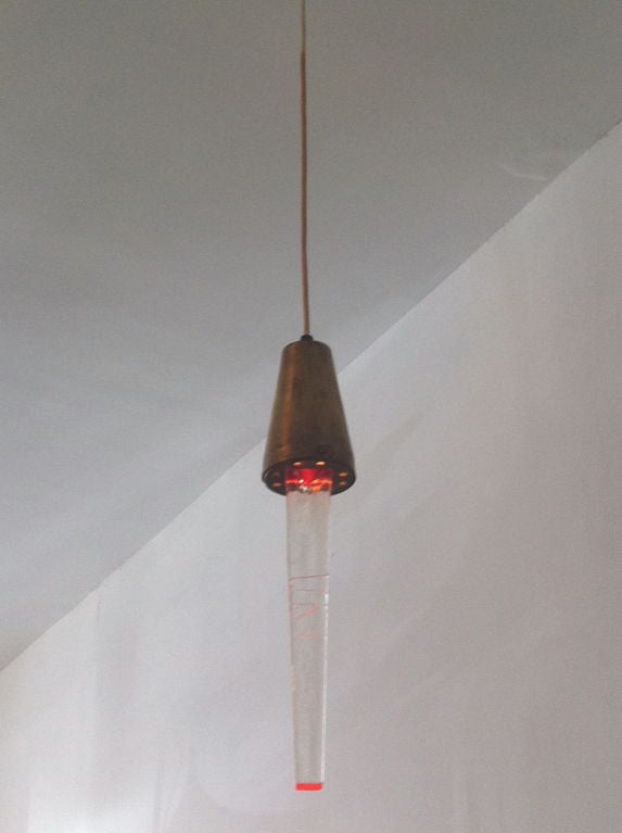 Paire de pendentifs en verre RAAK des années 1960 en vente 3