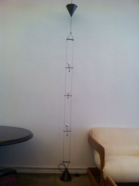 Italian Eighties Art-Tech Ceiling/Floor Lamp For Sale