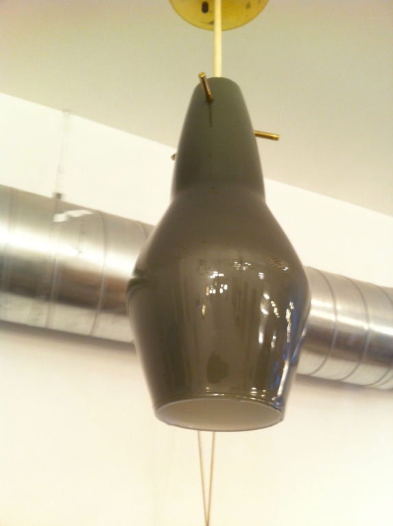 Pair of Swedish Holmegaard Glass Ceiling Lights