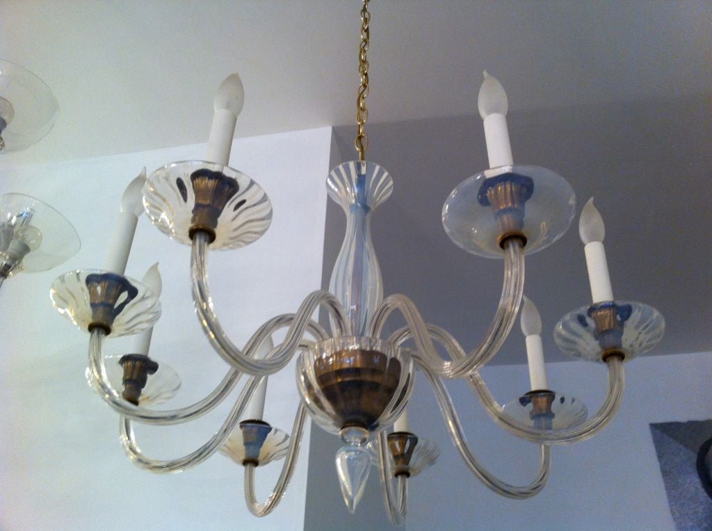 40's Venetian Glass Chandelier