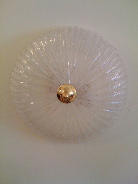 Austrian Glass Flush Light In Excellent Condition For Sale In New York, NY