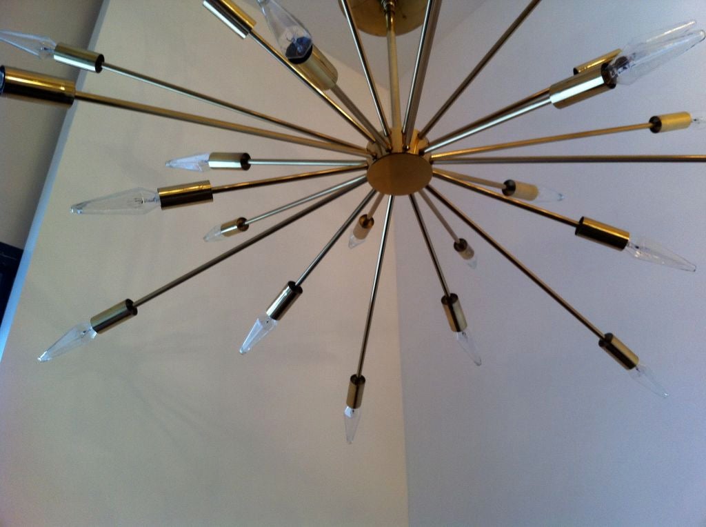 Brass Sarfatti Astral Sputnik Chandelier