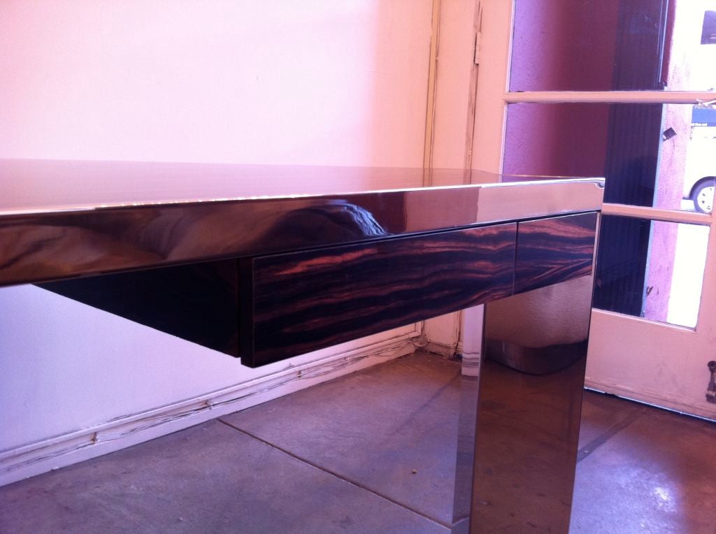 Pace Collection Macassar Mezzaluna Desk 3
