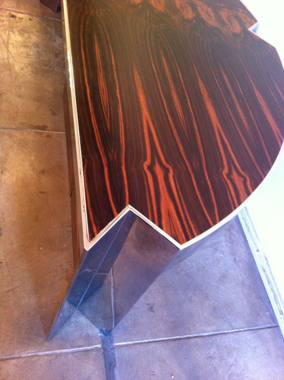 Late 20th Century Pace Collection Macassar Mezzaluna Desk
