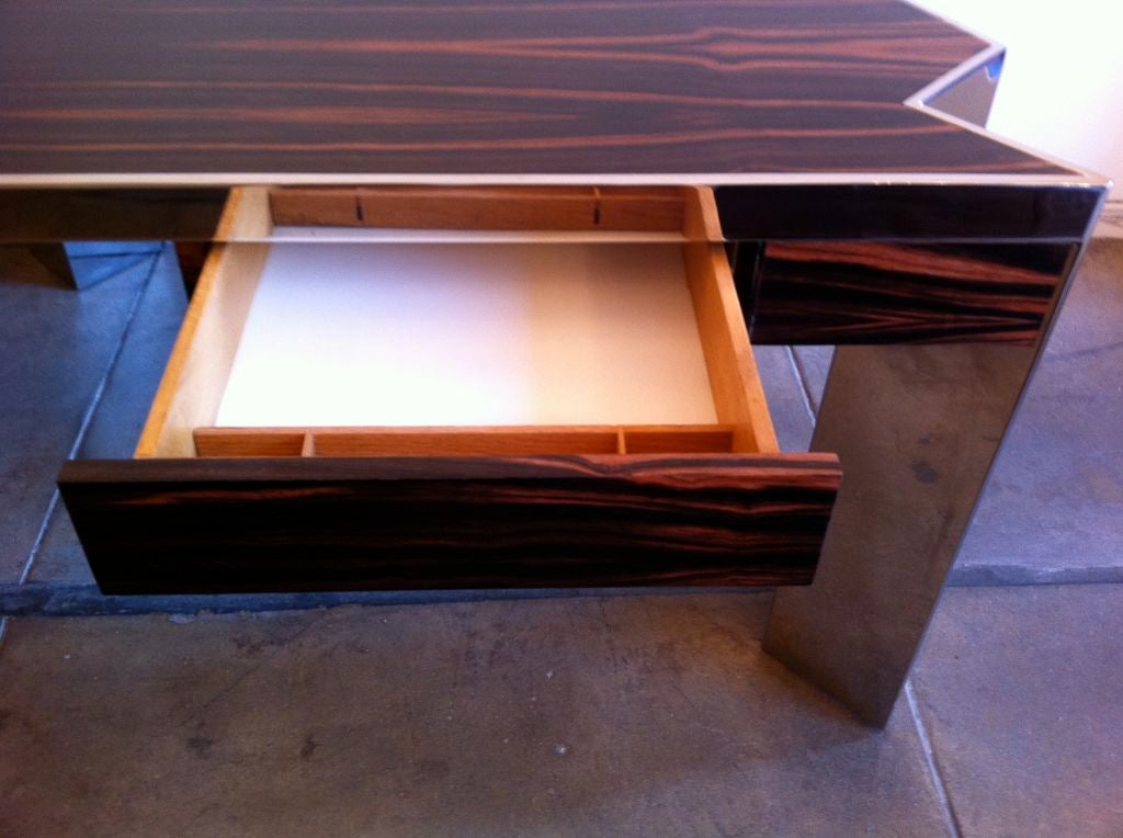 Pace Collection Macassar Mezzaluna Desk 1