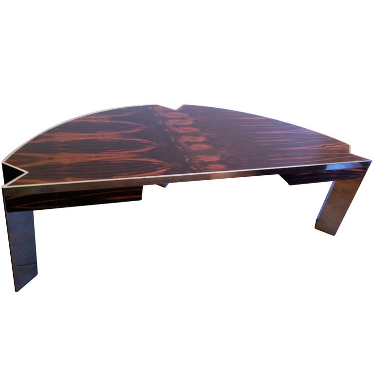 Pace Collection Macassar Mezzaluna Desk