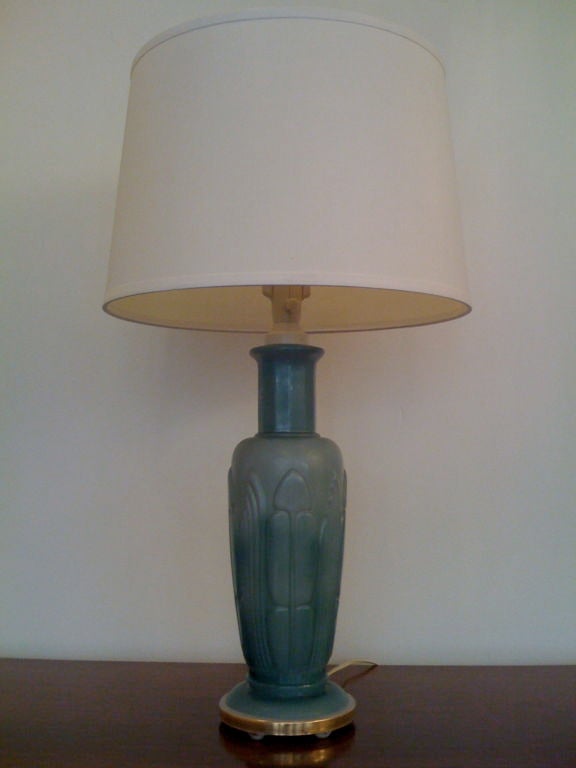 Pair of 1940s Glass Table Lamps 4