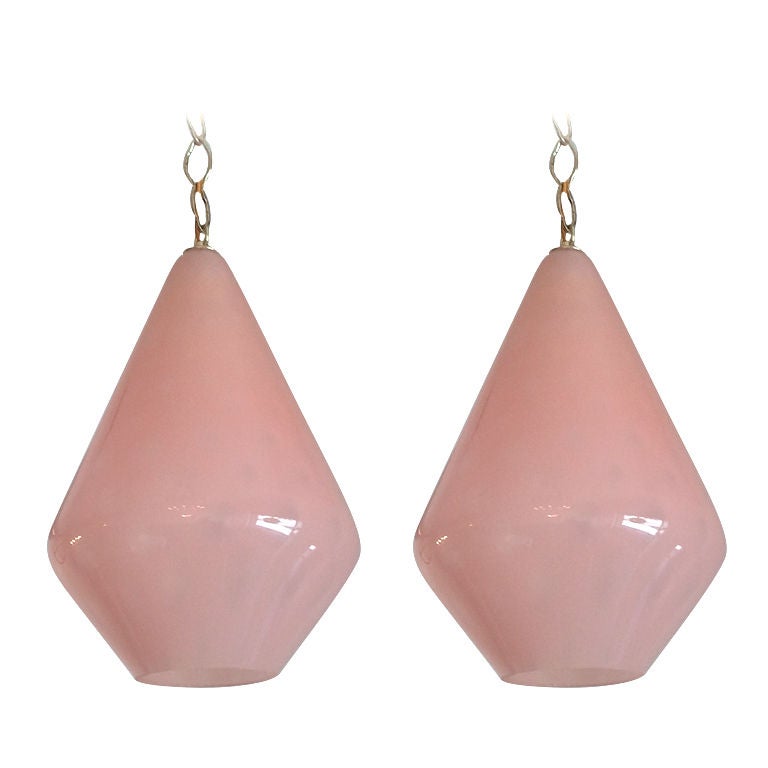Pair of Seguso Glass Pendants