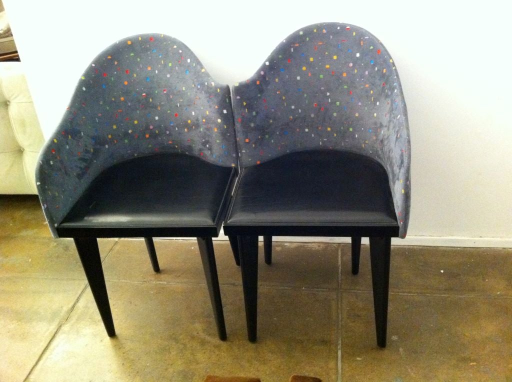 Italian Pair of 80's Saporiti Chairs (4)