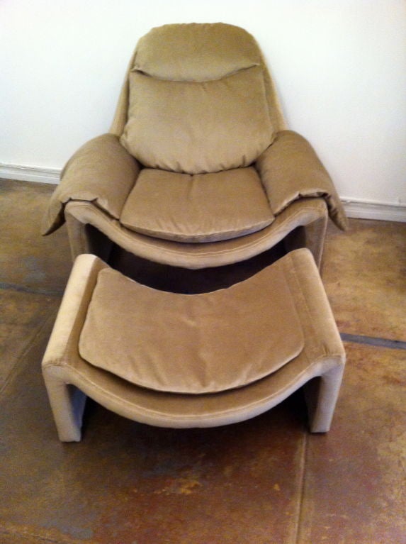 One Saporiti Lounge Chair with Ottoman 1