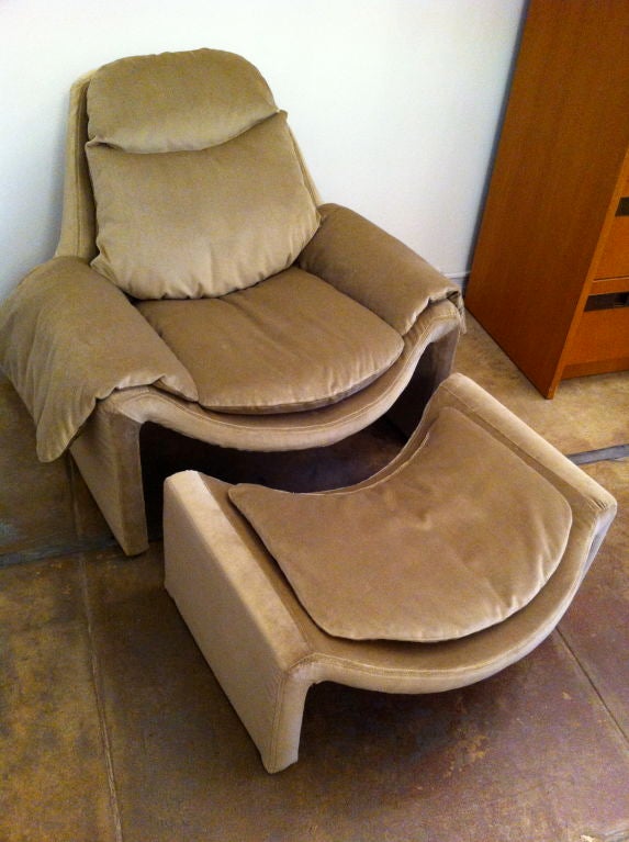 One Saporiti Lounge Chair with Ottoman 2