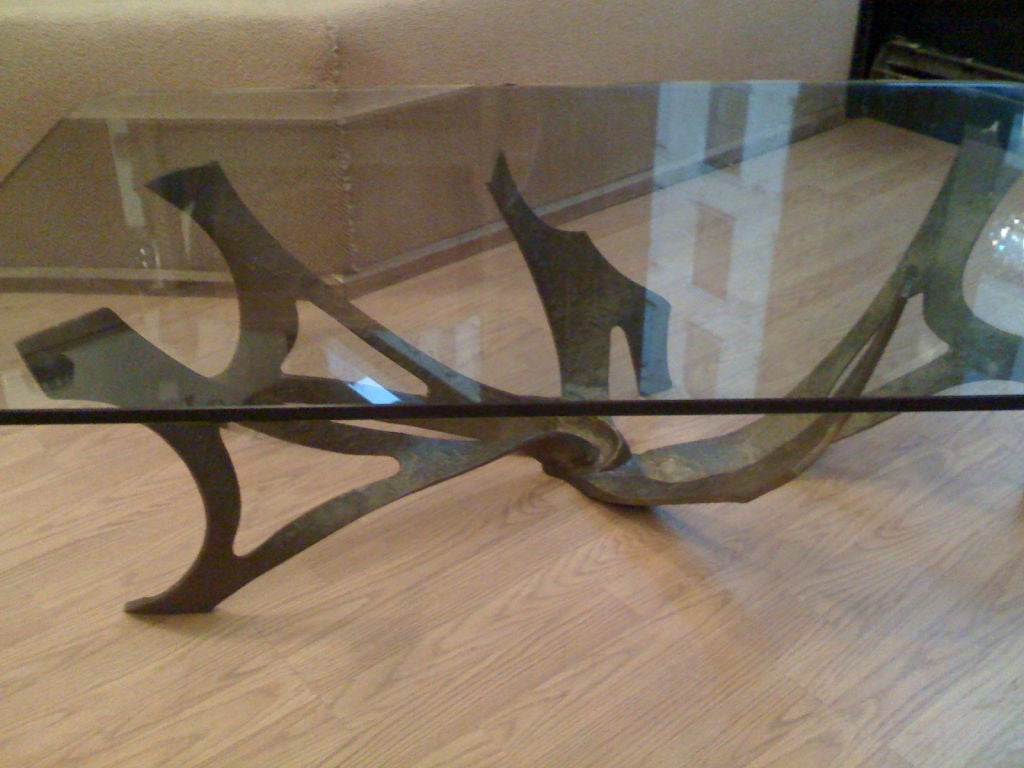 Free Form 60's Bronze Cocktail Table by Claude Victor Boeltz