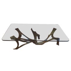 Free Form 60's Bronze Cocktail Table by Claude Victor Boeltz