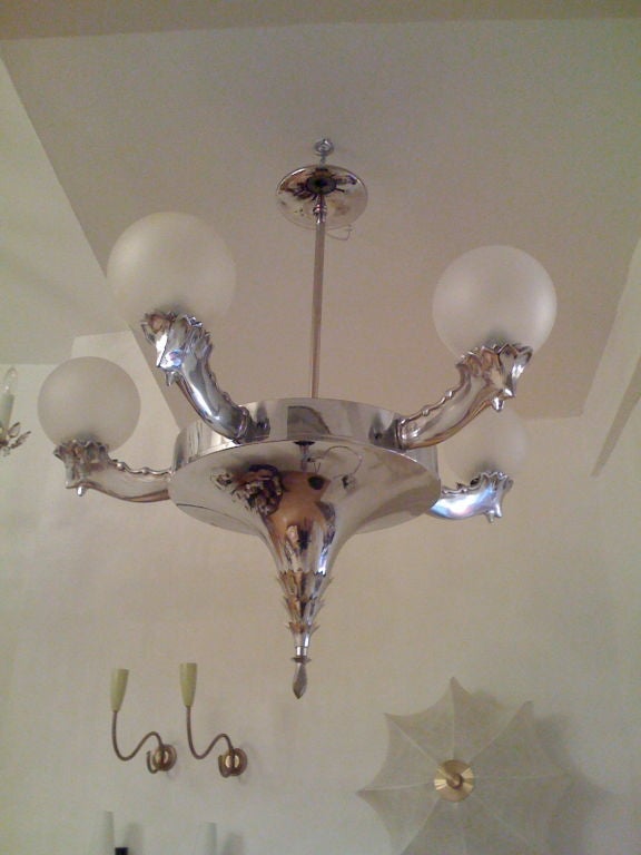Austrian Secessionist Chandelier For Sale 3