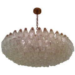 Large Venini and Co. Polyhedral Glass Chandelier