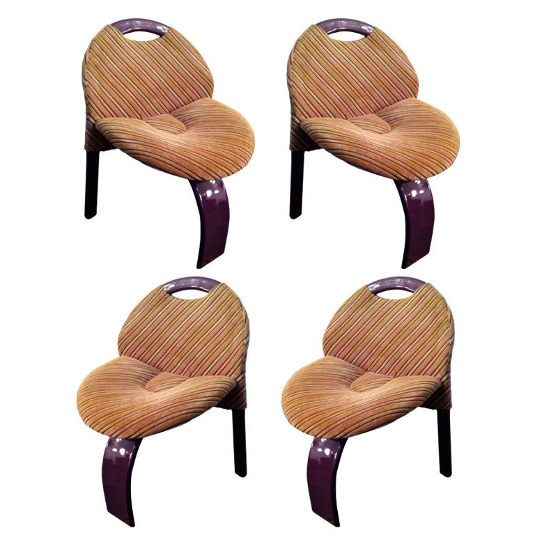 Four 80
s Saporiti Chairs
