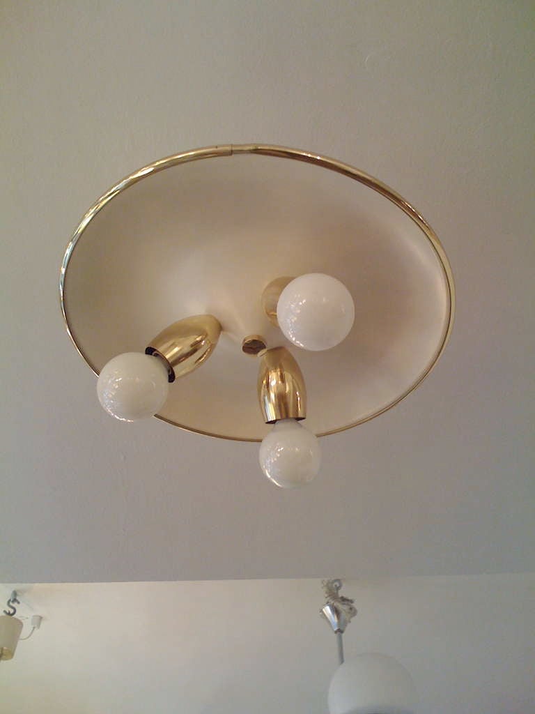 Mid-20th Century Italian 1950s Flush Light For Sale