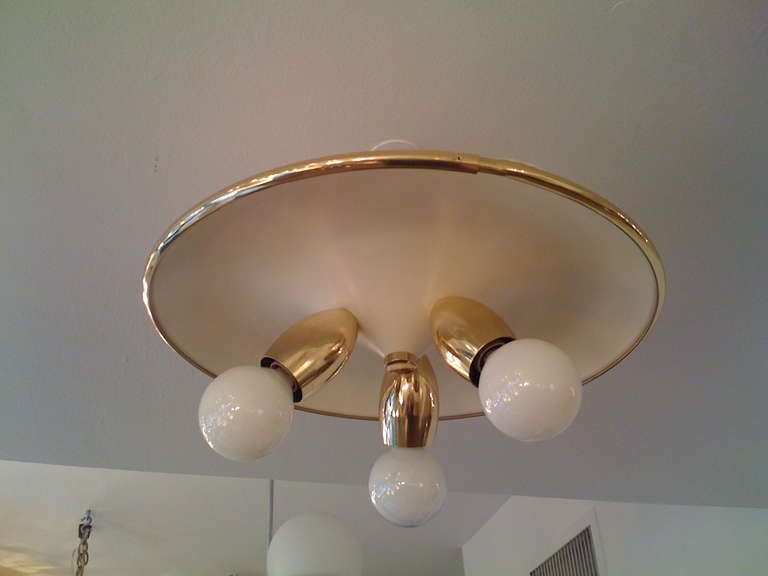 Italian 1950s Flush Light In Good Condition For Sale In New York, NY