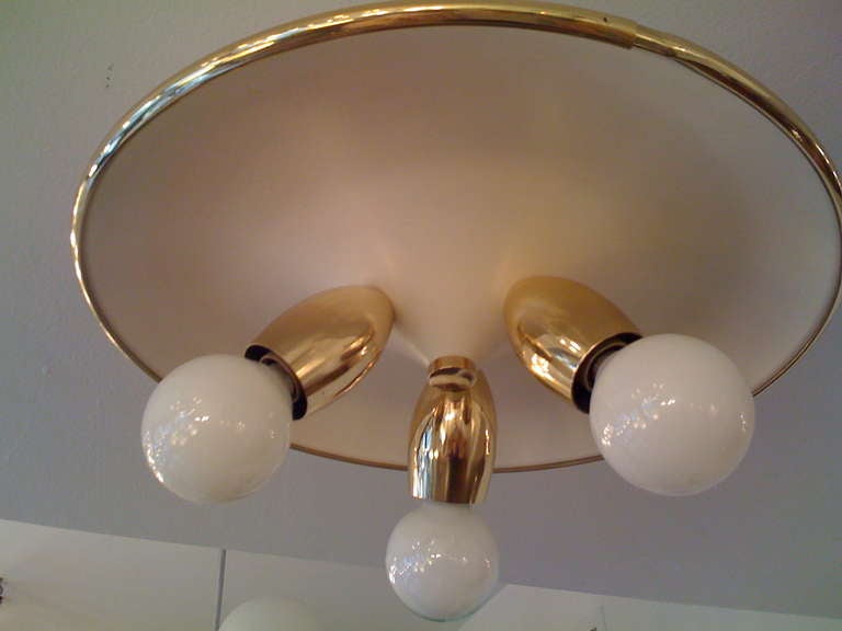 Mid-Century Modern Italian 1950s Flush Light For Sale