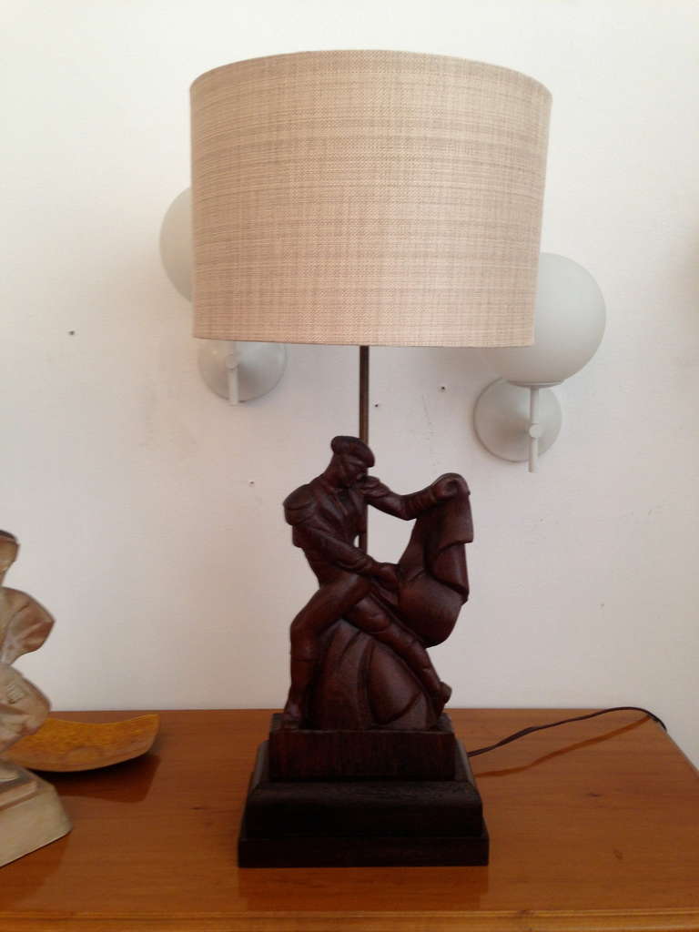 1940s Heifetz Table Lamp In Excellent Condition For Sale In New York, NY