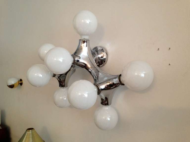 Cosack German Organic 1960s Flush Ceiling / Wall Light by Cosack In Excellent Condition In New York, NY