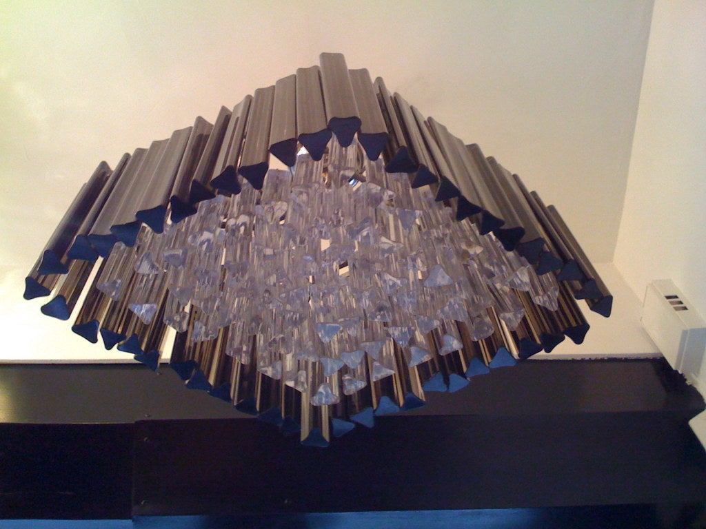 Mid-20th Century Venetian Prism Chandelier For Sale