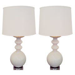 Pair of Sixties Murano Glass Table Lamps