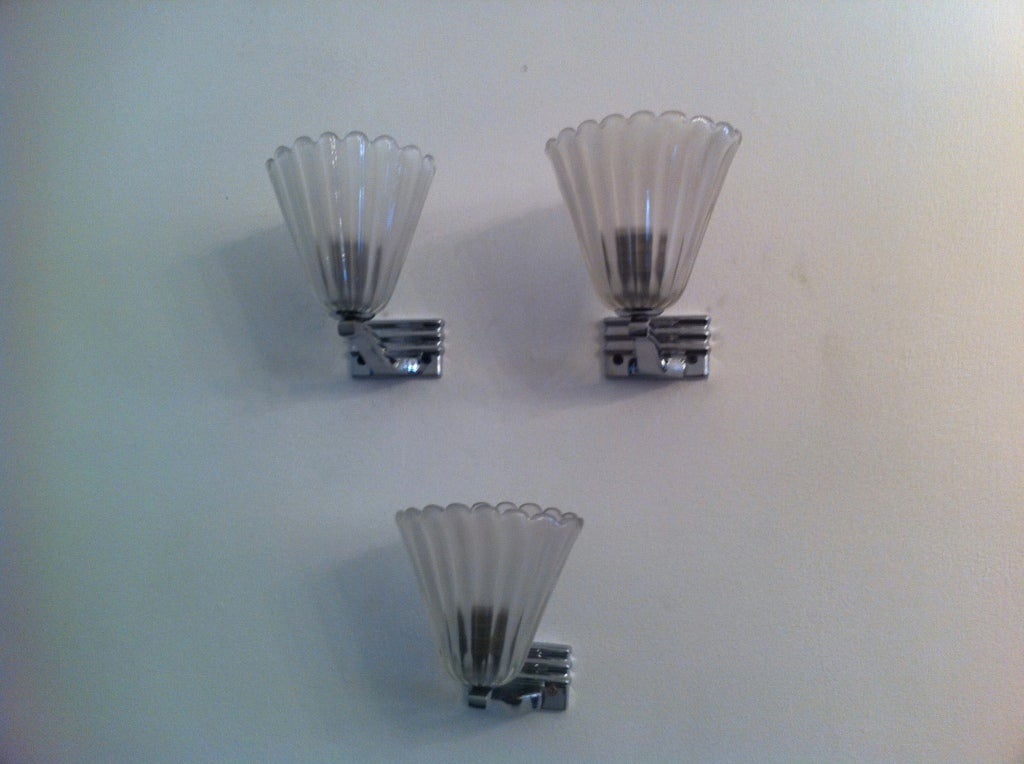 Set of Three Barovier 1940s Wall Lights 1