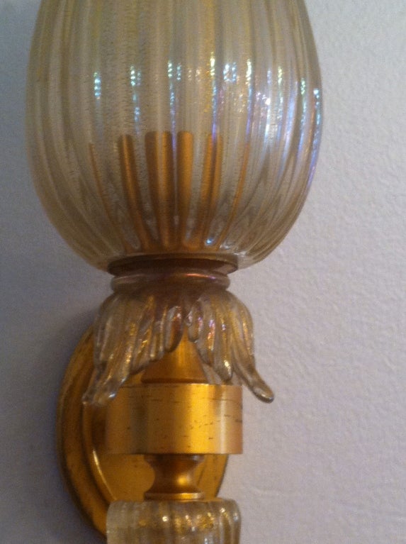 A Barovier & Toso Murano Glass Sconce In Excellent Condition In New York, NY